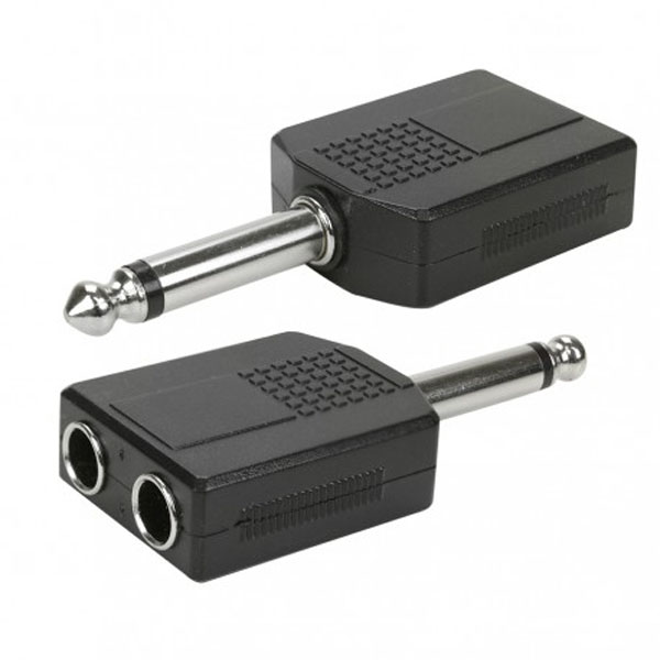 HY18.14004-6.35MM MONO PLUG TO 2X6.35MM STEREO JACK